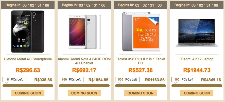 ofertas relâmpago de gadgets