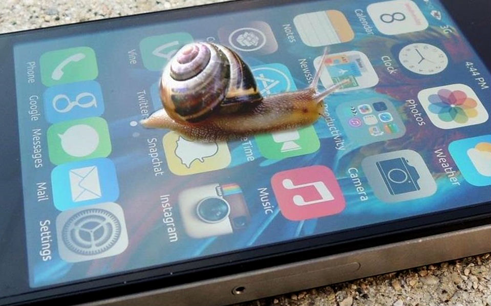 lentidão no iphone