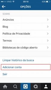 Instagram-nova-conta-múltiplas contas-mobizoo