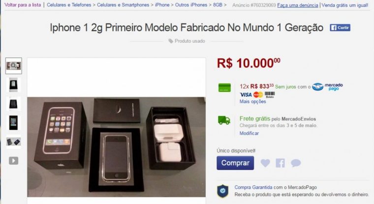 preço iphone primeira geração