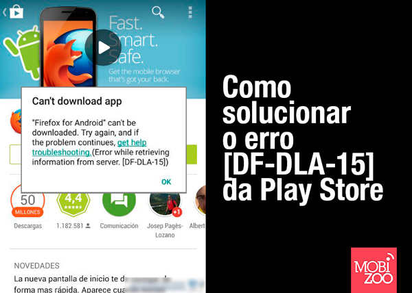 erro df dla 15 play store