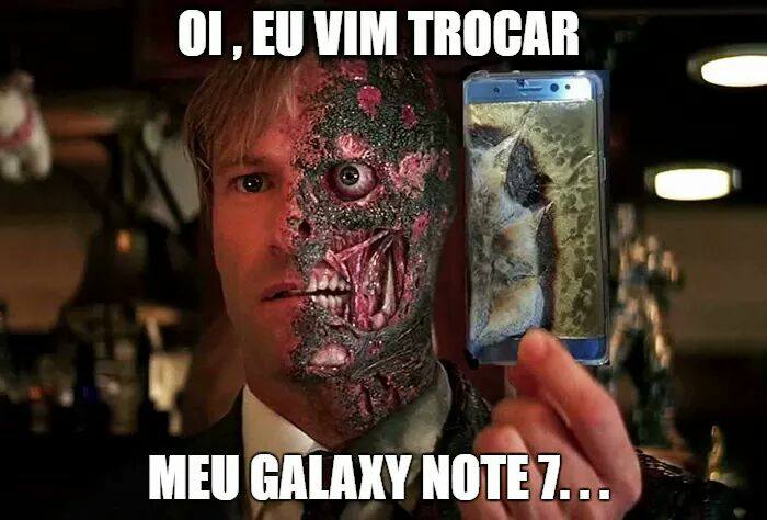 galaxy note 7 queimou minha cara