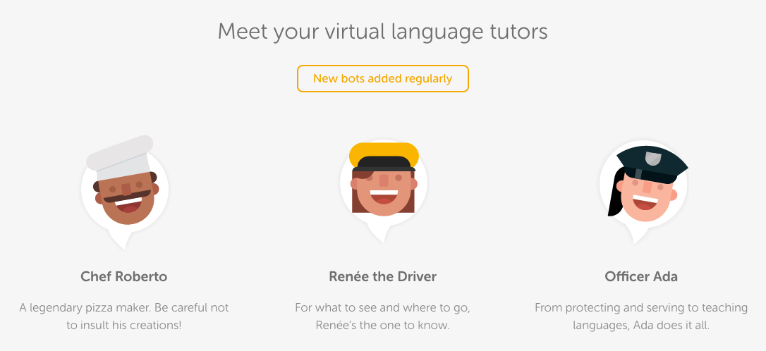 duolingo virtual tutors