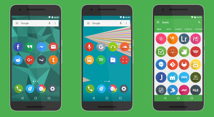 mudar icones android