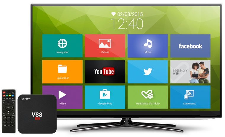 Menu Scishion V88 Android TV