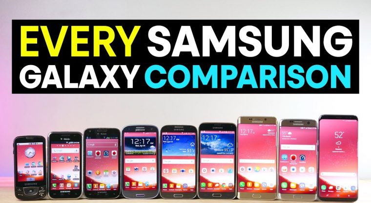 comparativo com todos os samsung galaxy