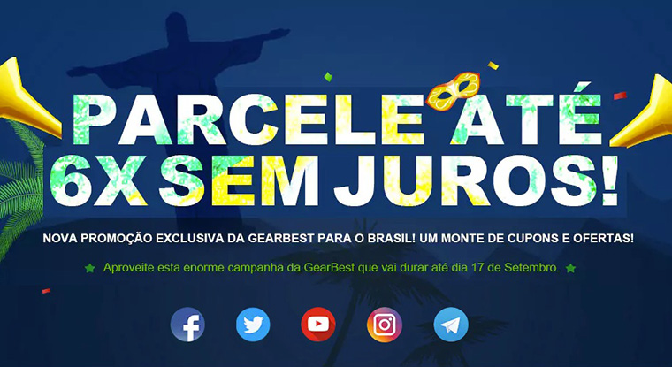 Promoção GearBest para Compras Parceladas