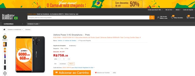 Como comprar na GearBest (em 2018): promoções exclusivas para o Brasil Como comprar na GearBest (em 2018): promoções exclusivas para o Brasil