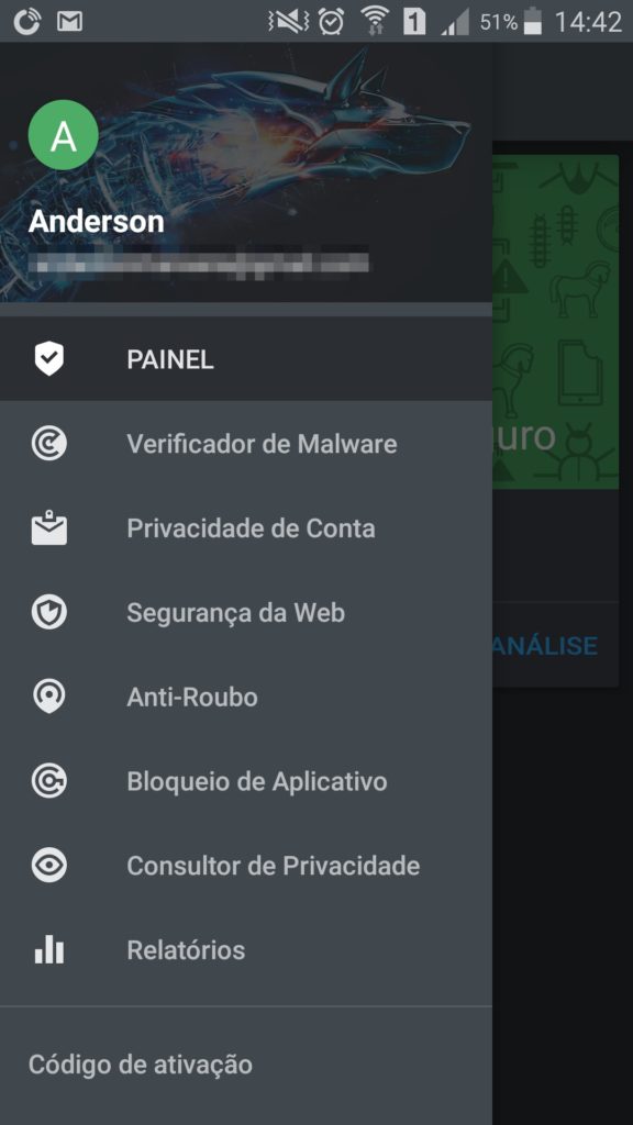 Painel do Bitdefender Mobile Security - Review / Mobizoo