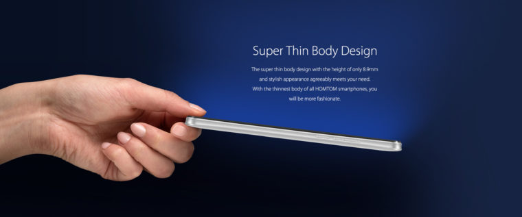 Homtom HT50: design fino