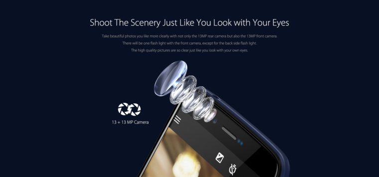 Homtom HT50: câmera