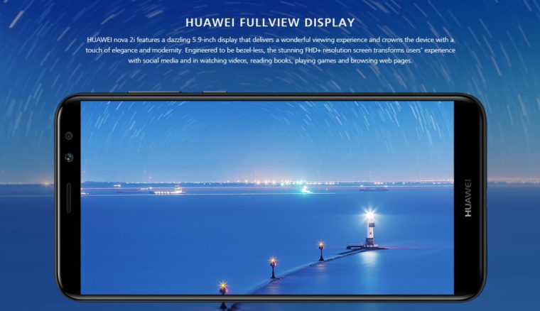 Huawei Nova 2i: tela full view 18:9