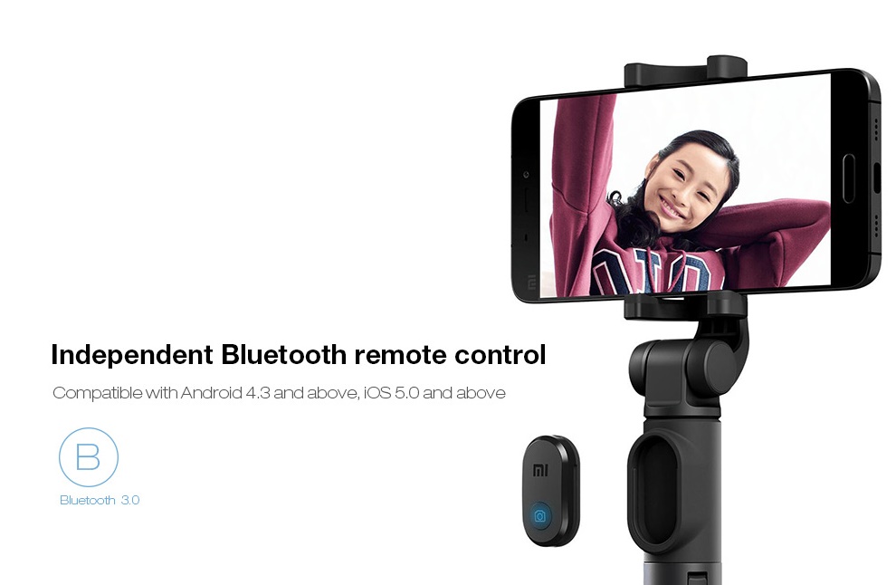 Xiaomi Selfie Stick: controle remoto bluetooth