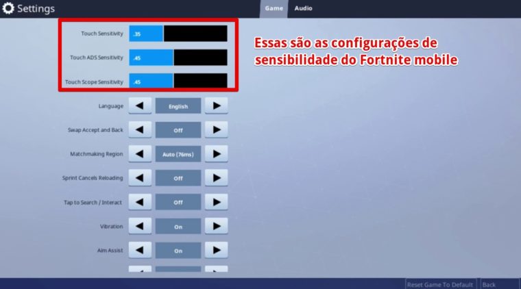 Fortnite mobile: controle de sensibilidade - Mobizoo