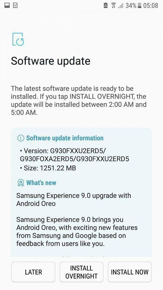 Download da atualização do Galaxy S7 para Android 8 Oreo - Mobizoo
