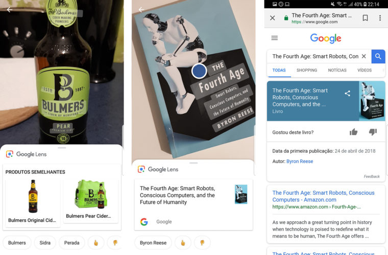O Google Lens pode identificar livros, bebidas e comidas