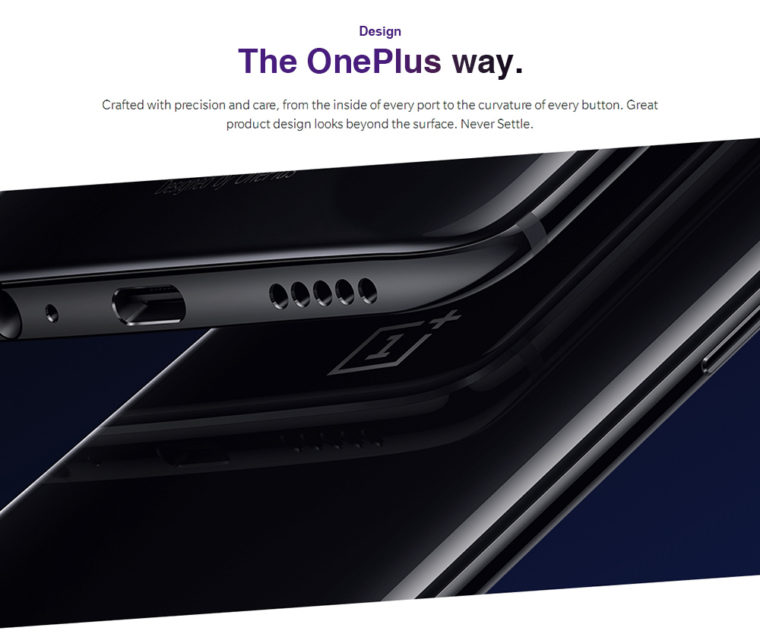 OnePlus 6: design e construção