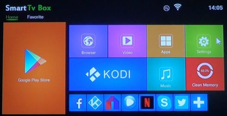 TV Box X96: usabilidade, interface