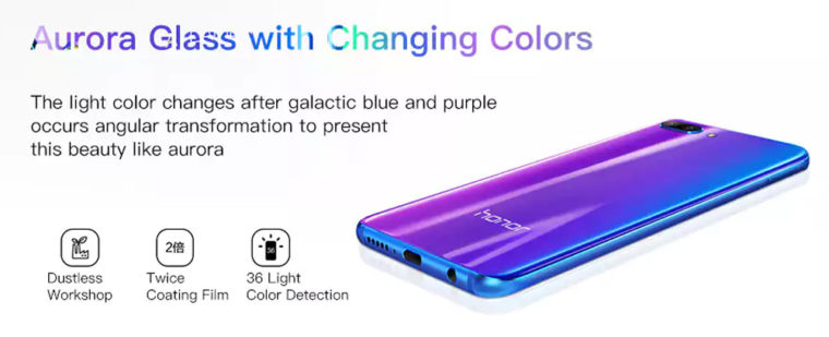 Huawei Honor 10: design e construção