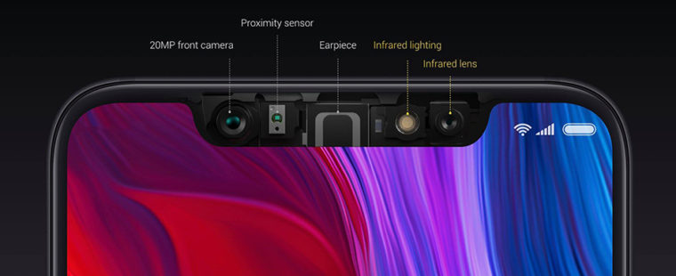 Xiaomi Mi 8: câmera frontal