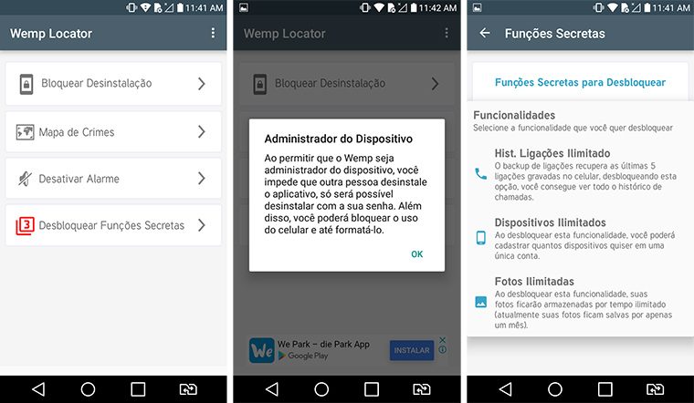 Rastreadores de celular para Android: Wemp Locator