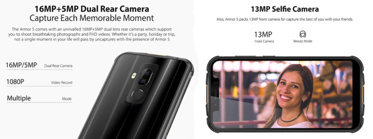Ulefone Armor 5: Câmeras