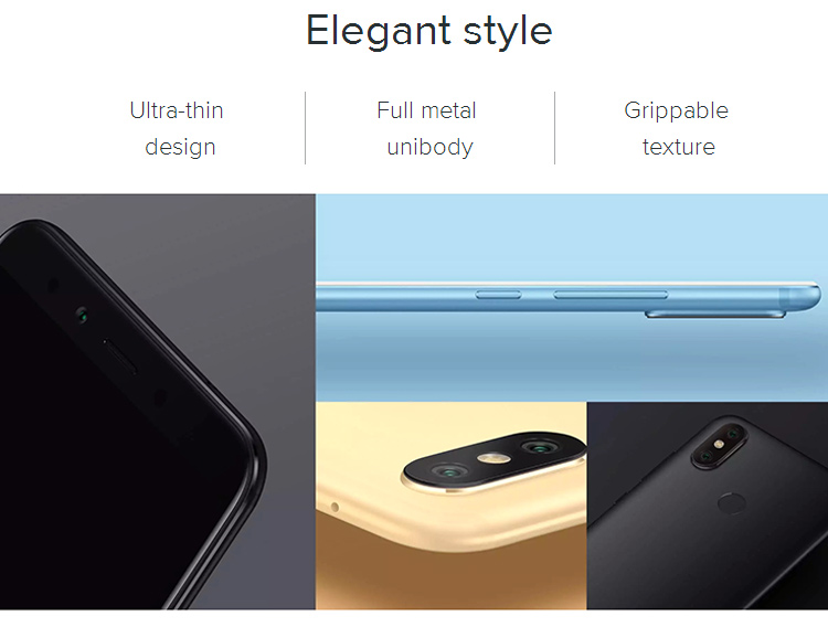 Xiaomi Mi A2: Design e construção