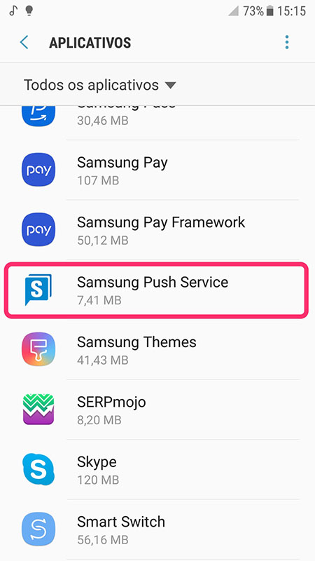 Como parar as notificações de anúncios da Samsung - Passo 5
