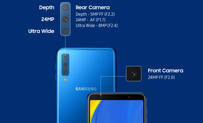 Galaxy A7 2018: Câmeras