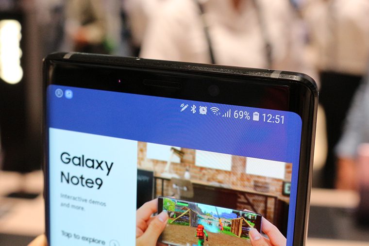 Samsung Galaxy Note 9 - câmera frontal