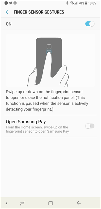 Como usar gestos no sensor de digital do Galaxy A8 - Mobizoo