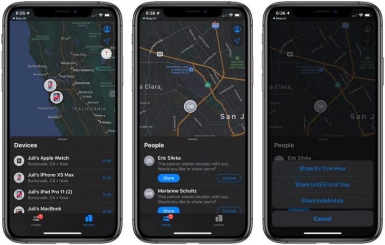 iOS 13: Novo encontrar meu iPhone iOS 13: Novo encontrar meu iPhone
