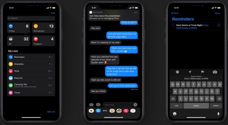 iOS 13: Mensagens e lembretes iOS 13: Mensagens e lembretes