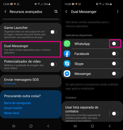Dicas e truques para Galaxy S10: como usar 2 contas no mesmo app