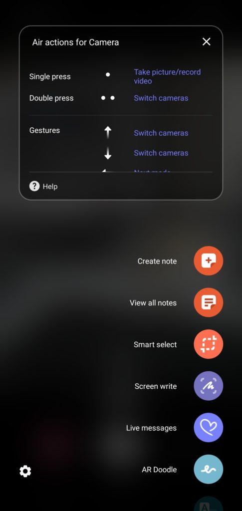 Galaxy Note 10 - configurações câmera com S Pen