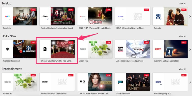 Como assistir o Oscar 2020 ao vivo pela USTVNOW - Passo 4 Como assistir o Oscar 2020 ao vivo pela USTVNOW - Passo 4