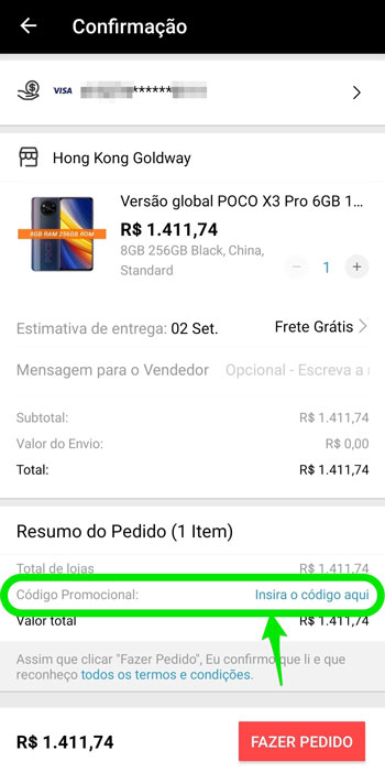 Como comprar no AliExpress - Passo 4