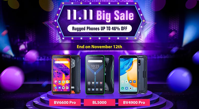 Smartphones rugged da Blackview em promoção no 11/11
