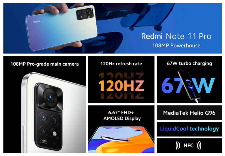 Destaques do Redmi Note 11 Pro