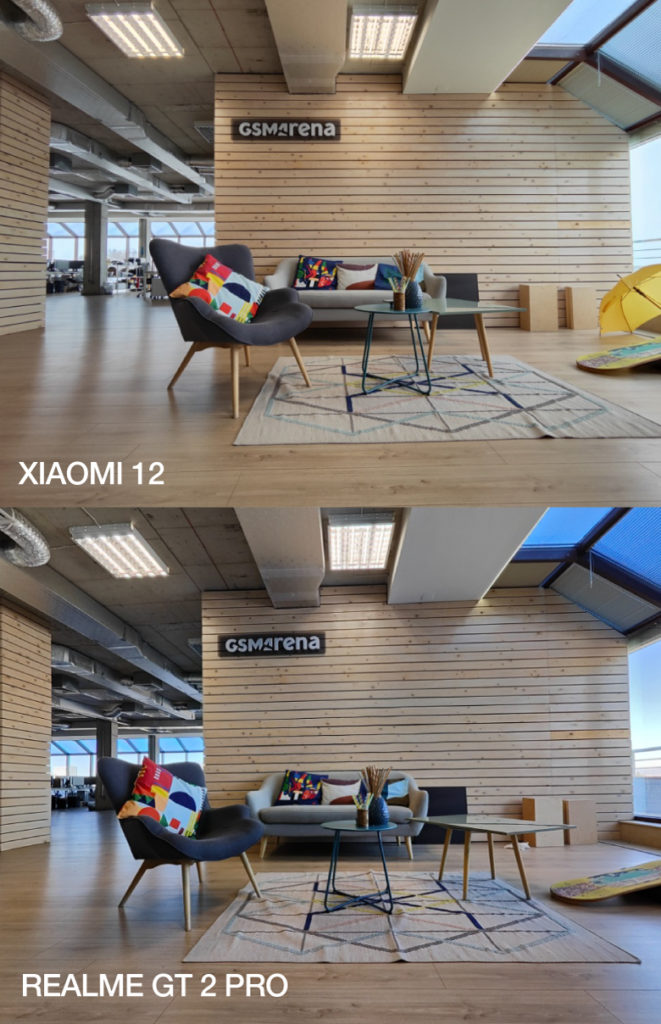 Xiaomi 12 vs Realme GT 2 Pro - Comparativo de câmera ultrawide