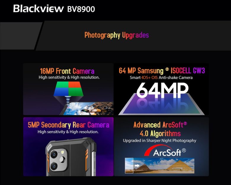 Blackview BV8900 - Câmeras