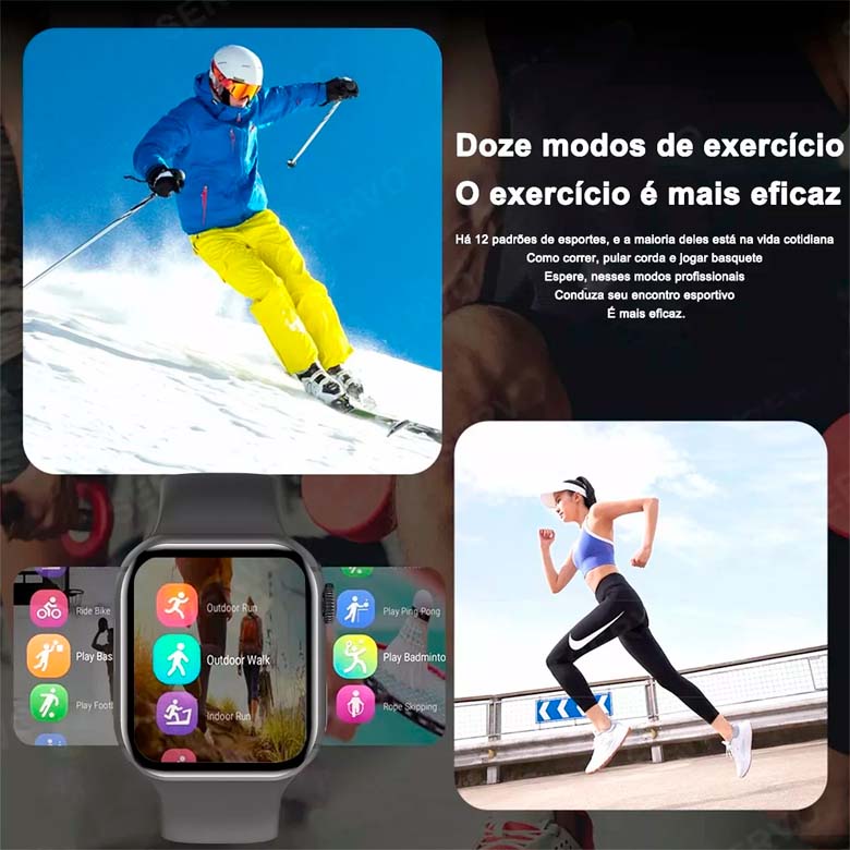 Imagem das atividades físicas suportadas pelo smartwatch BYSL DM60