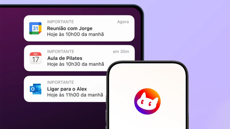 Ilustração mostrando o app Toki disponível para notebook e celular Ilustração mostrando o app Toki disponível para notebook e celular