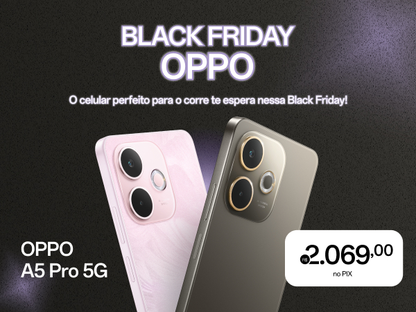 Imagem mostrando a oferta do celular OPPO A5 Pro 5G